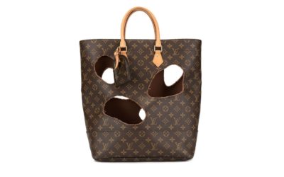 Eine Second-Hand-Louis-Vuitton-Tasche mit Löchern